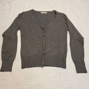 Gray Button Up Cardigan